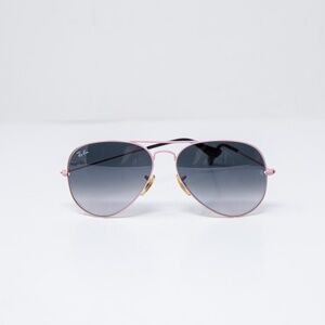 Ray-Ban RB3025 Women’s Baby Pink Metal Aviator Gradient Lenses Sunglasses